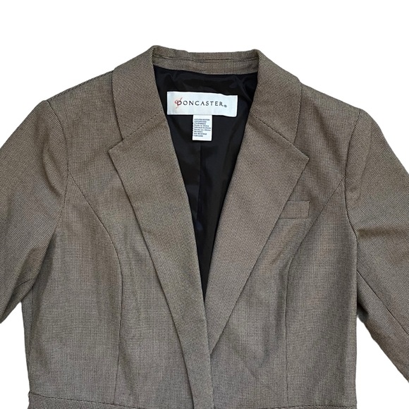 DONCASTER Suit NEW Skirt and Jacket Size 8 Tan Black - Picture 3 of 13